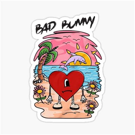 "BAD Bunny- album art cover" Sticker for Sale by kellyofficaa | Redbubble