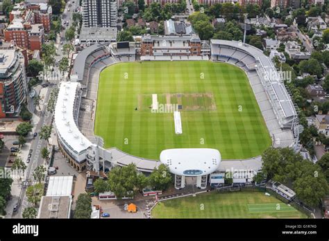 An aerial view of Lord's Cricket Ground, St Johns Wood, London. Home of ...