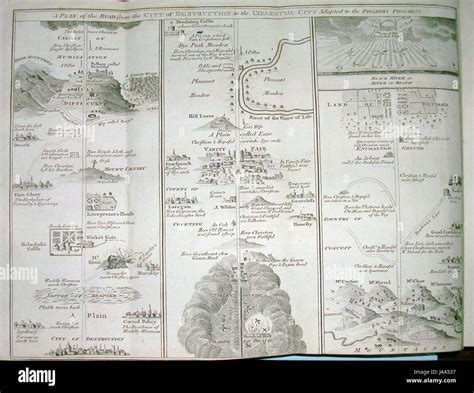 The pilgrims progress map hi-res stock photography and images - Alamy