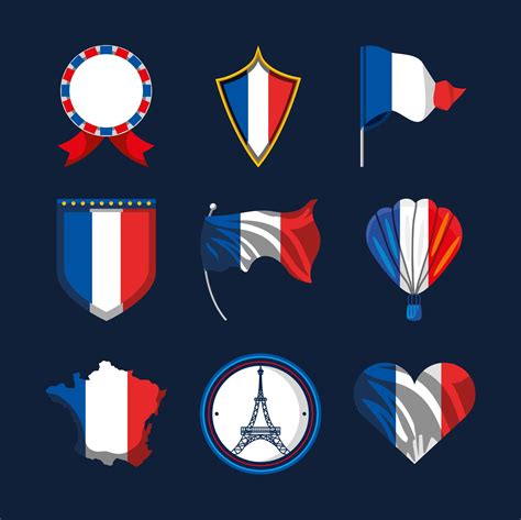 french flag set 3752091 Vector Art at Vecteezy