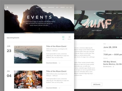 Risen Events by Michael Sevilla on Dribbble