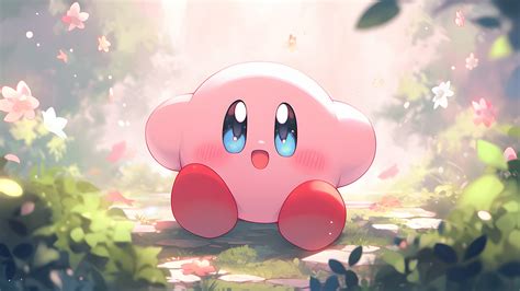 Cute Kirby Flowers Desktop Wallpaper - Cool Kirby Wallpapers 4K