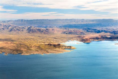 Aerial View of Grand Canyon and Lake Mead Stock Image - Image of ...