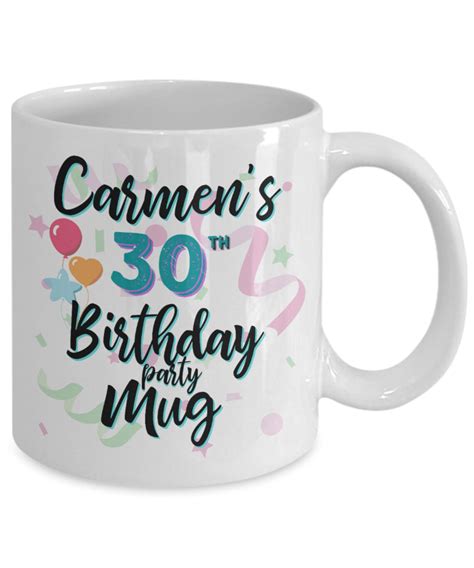 Customizable Birthday Party Mug Fun Personalized Birthday Gift Mug for Men and for Women Custom ...