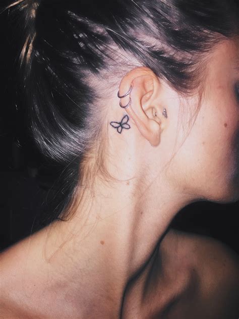 butterflies | Behind ear tattoos, Tattoos, Back ear tattoo