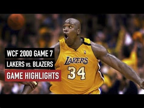 NBA Playoffs 2000. Portland Trail Blazers vs LA Lakers Game 7 Highlights Kobe Bryant 25 HD 720p ...