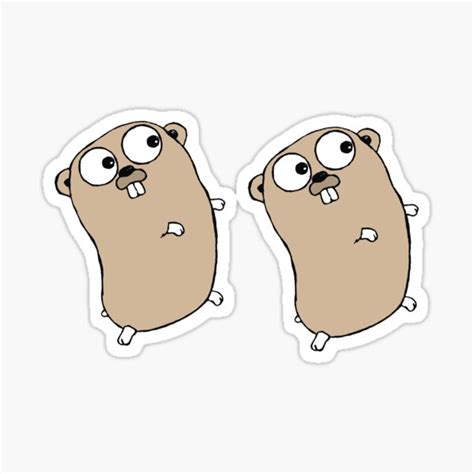 "Gopher Go logo" Sticker by iepster | Redbubble