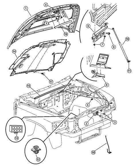 Dodge Ram 1500 Seal. Hood to cowl - 55364157AB | Mopar Parts Overstock ...