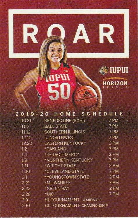 20192020 IUPUI Basketball pocket schedule set of two : Free Download ...