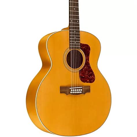 Guild F-2512E Deluxe 12-String Acoustic-Electric Guitar Natural ...