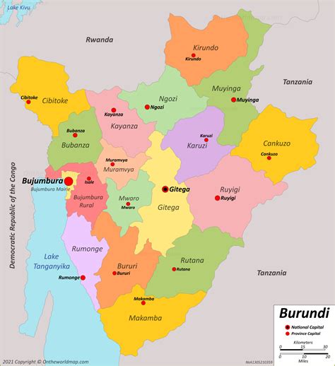 Burundi Maps | Detailed Maps of Republic of Burundi