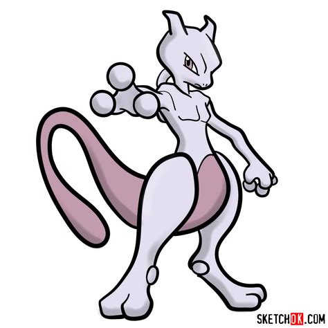 How to Draw Mewtwo, the Legendary Psychic-type Pokémon