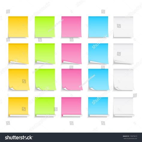 Set Od Different Colored Post-It Notes Stock Photo 175879673 : Shutterstock