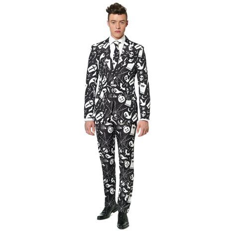 Suitmeister - Suitmeister Men's Halloween Black Icons Halloween Suit - Walmart.com - Walmart.com