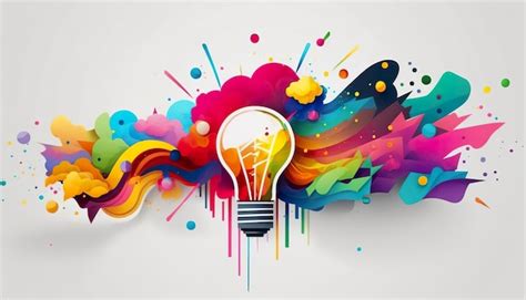 Premium Photo | Creative ideas An explosion of paint from a light bulb Creative illustration Ai ...