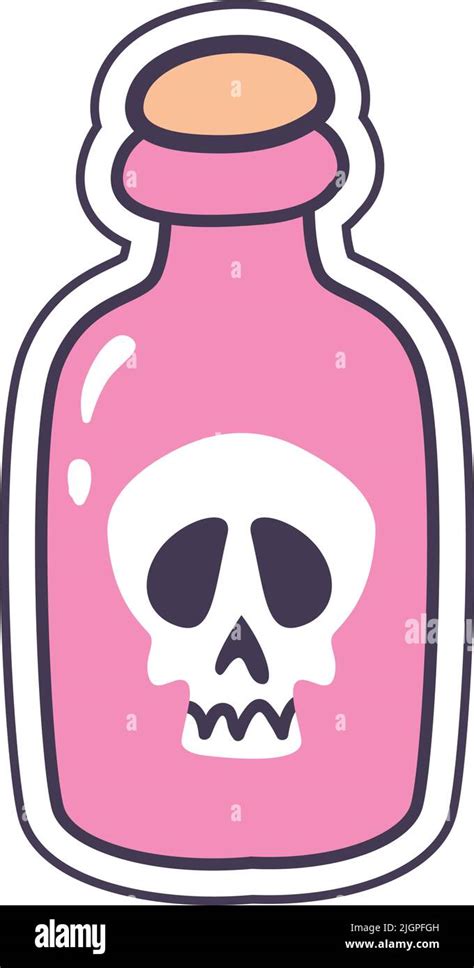 flat pink poison bottle Stock Vector Image & Art - Alamy