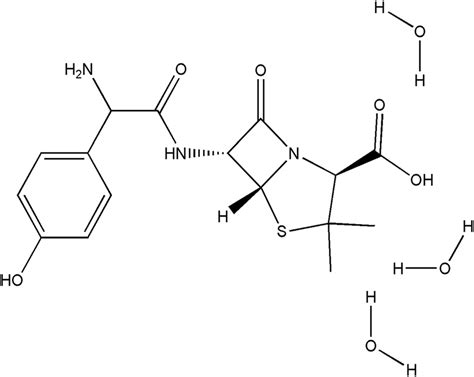 Structure of amoxicillin trihydrate. | Download Scientific Diagram