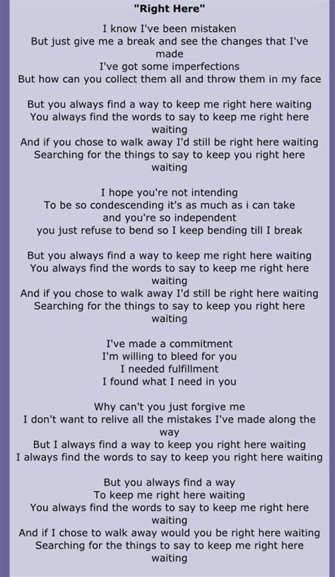 Right Here | Great song lyrics, Staind songs, Staind lyrics