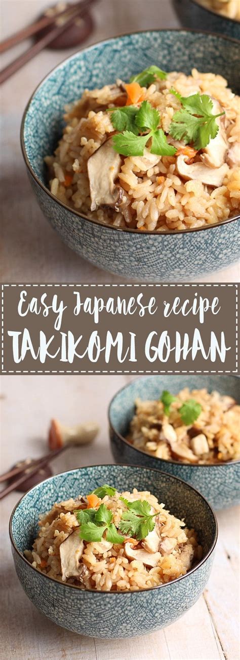 Seasoned Rice with Japanese Flavour (Takikomi Gohan) | Recipe | Easy japanese recipes, Recipes ...