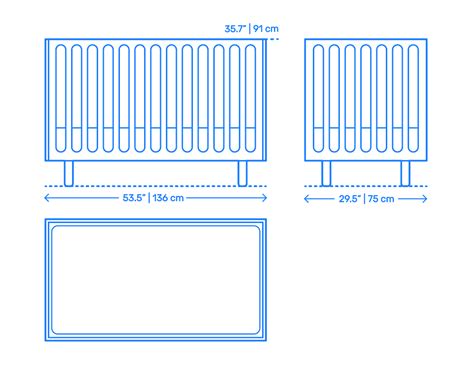 Fawn Crib Dimensions & Drawings | Dimensions.Guide