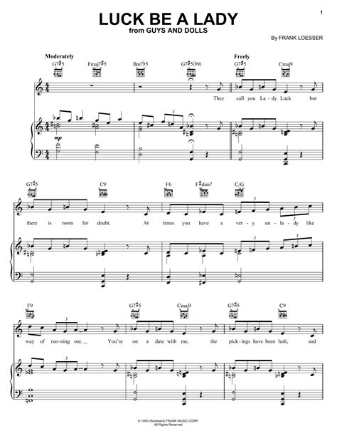 Luck Be A Lady | Sheet Music Direct