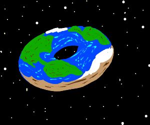 Donut shaped Earth - Drawception