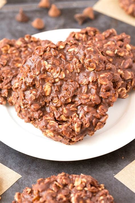 3 Ingredient No Bake Chocolate Peanut Butter Oatmeal Cookies (Vegan ...