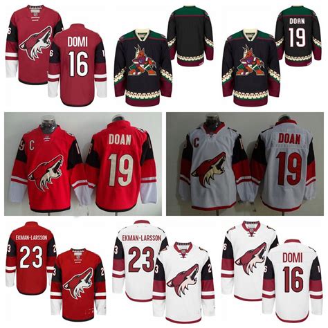 2017 Arizona Coyotes Hockey Jerseys 19 Shane Doan 23 Oliver Ekman ...