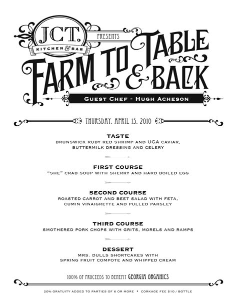 Hugh Cooks Food: JCT Kitchen Farm to Table Dinner Series