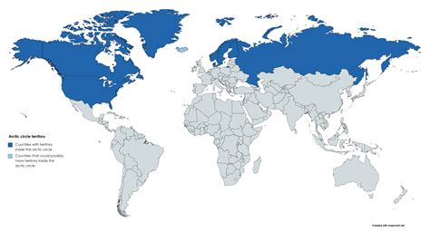 Countries with territory inside the arctic circle : r/MapPorn