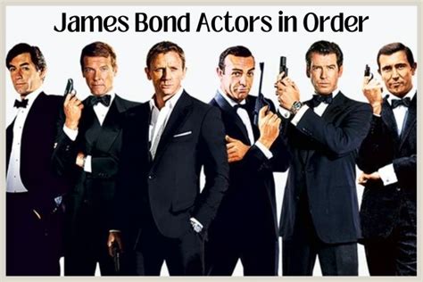 All James Bond Actors in Order - Blog - Bond Scenes