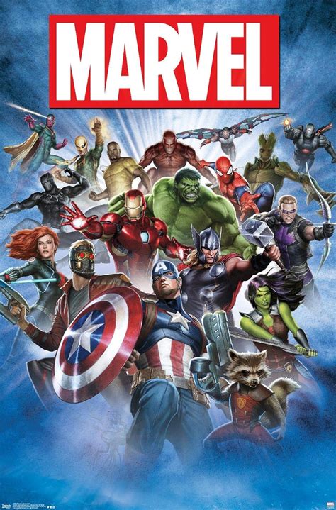 Trends International Marvel Group Shot Wall Poster 22.375" X 34": Buy Online at Best Price in ...