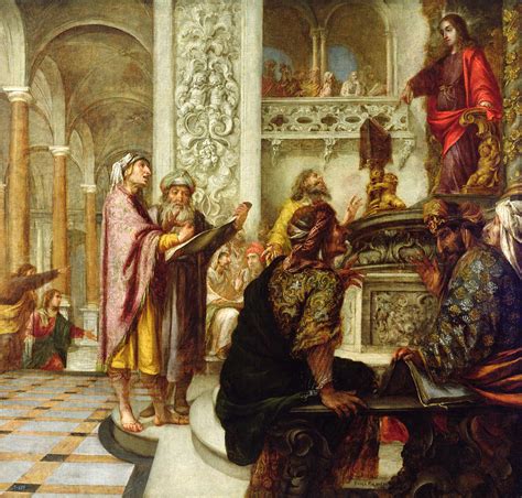 Christ Preaching In The Temple Painting by Juan de Valdes Leal - Fine ...