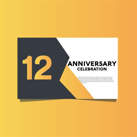 12 years anniversary celebration anniversary celebration template ...