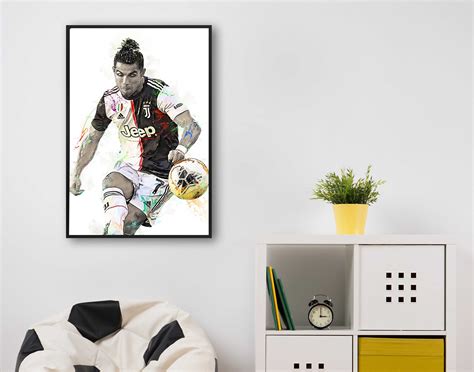 Cristiano Ronaldo Poster Juventus FC Canvas Print Wall - Etsy