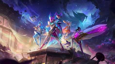 Star Guardian Xayah, Orianna, Senna, Seraphine Skins LoL Wild Rift 4K Wallpaper - Download Free ...