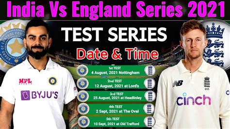 India Vs England Test Series 2021 - All Matches Final Schedule | Ind Vs ...