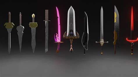 3D model 10 Unique Swords pack VR / AR / low-poly | CGTrader