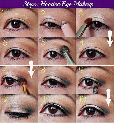 Blend light eyeshadow across eye, add darker shadento outer corner and ...