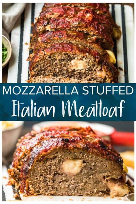 Mozzarella Stuffed Meatloaf (Italian Meatloaf) - (VIDEO)