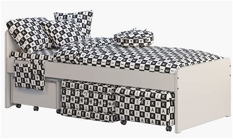 Slakt bed 2 options Ikea 3D model | CGTrader