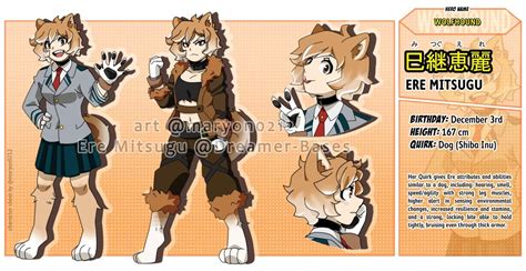 BNHA Ere Mitsugu [CHARACTER SHEET] by maryon0212 on DeviantArt My Hero ...