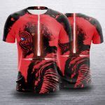 Star Wars Villain Kylo Ren Red Crossguard Lightsaber T-Shirt - Superheroes Gears