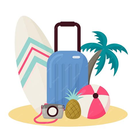 Premium Vector | Summer vacation clip art