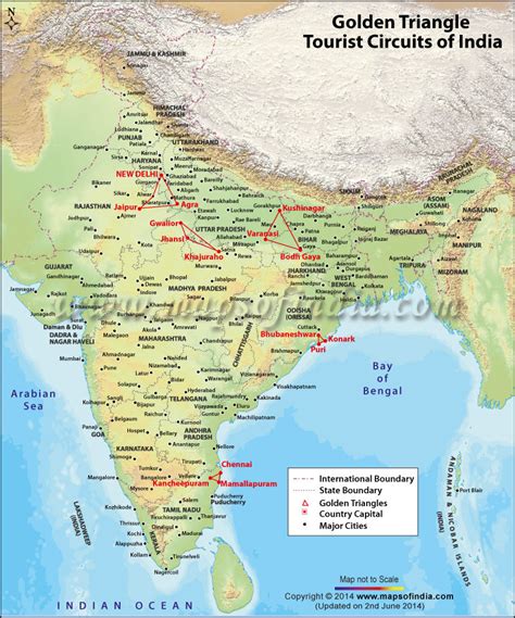 Golden Triangle Tour India, Golden Triangle Map