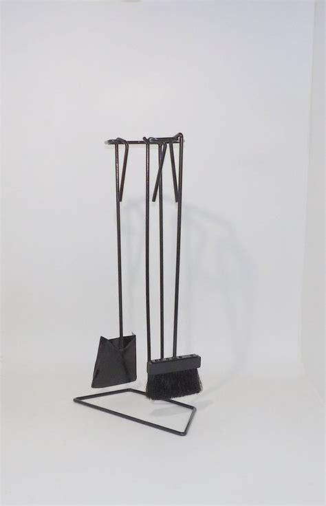 Mid Century Modern Fireplace Tool Set Wrought Iron Shovel | Etsy | Fireplace tool set, Modern ...