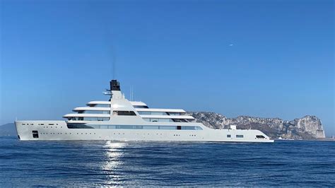 SOLARIS, Roman Abramovich’s new 140m Lloyd Werft built Explorer Yacht at Gibraltar Eastern side ...