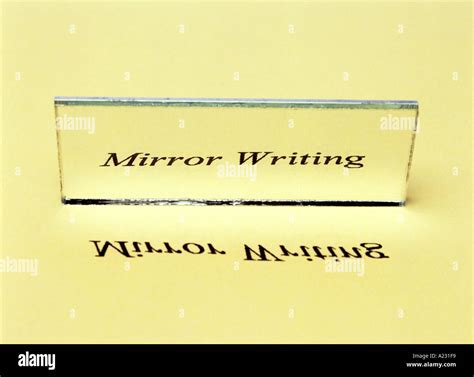 mirror writing or lateral inversion of an image Stock Photo: 143865 - Alamy