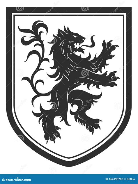 Heraldic Lion Passant Vector Illustration | CartoonDealer.com #31733010