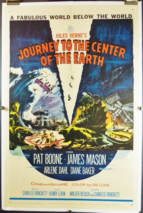 JOURNEY TO THE CENTER OF THE EARTH, Original Jules Verne Linen Backed Movie Poster - Original ...